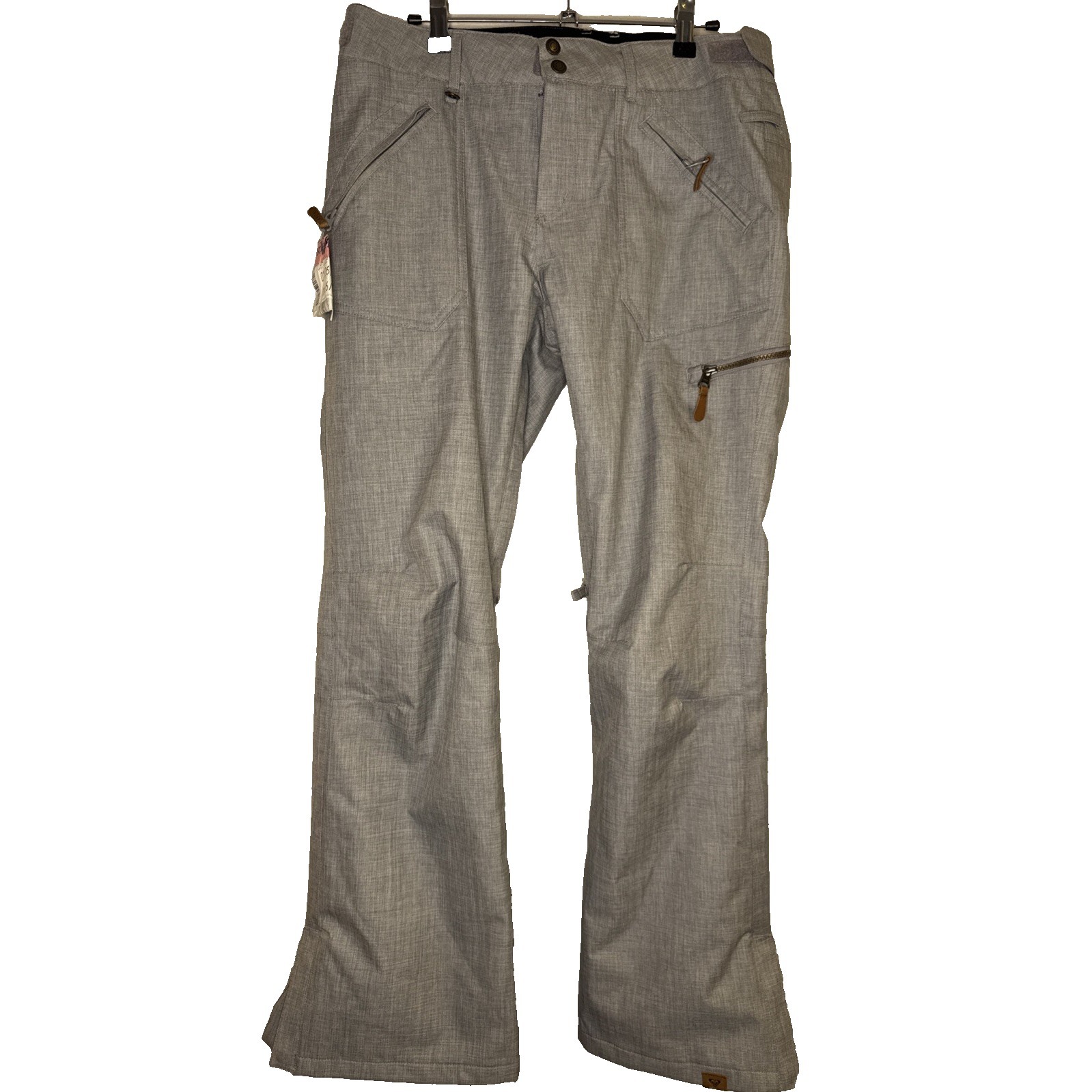 Roxy Snowboard Pants Women's Medium Gray Ski Snow Dry Flight Technology 10k